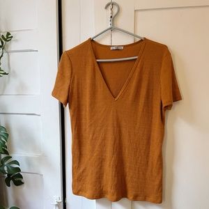 Burnt Orange Zara Short-Sleeve Top